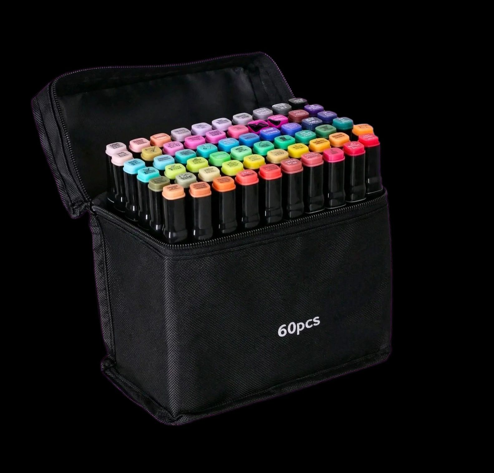 Set de 60 plumones doble punta