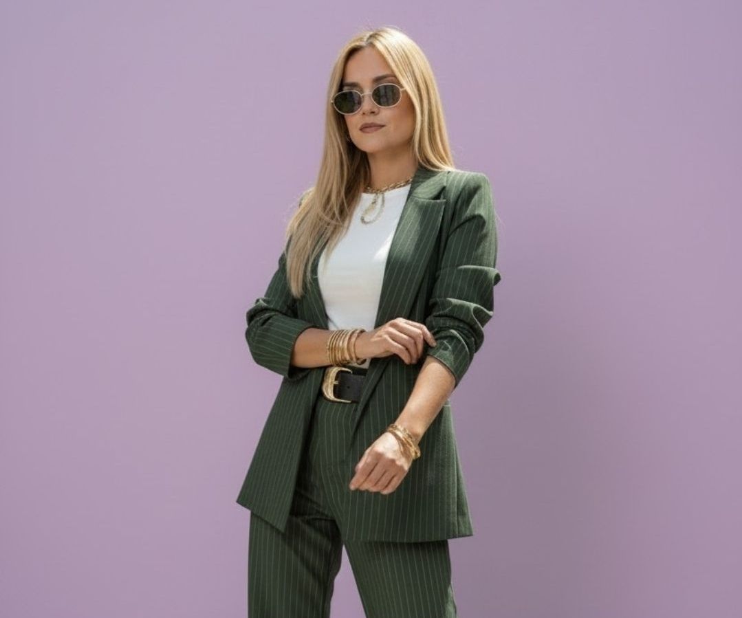 Blazer Rayado Verde