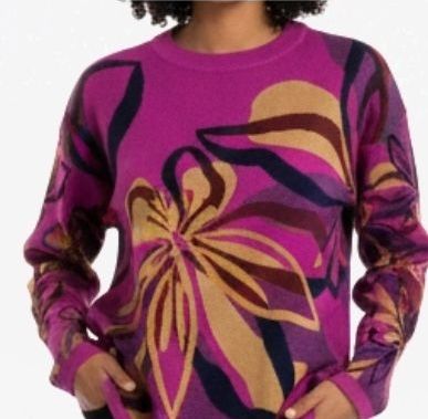 Sueter C/Flores Fucsia