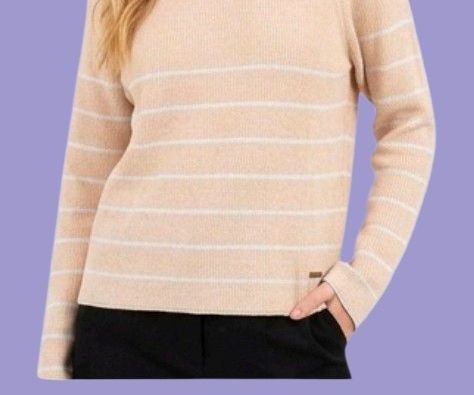 Sueter Mangas Rayadas Beige