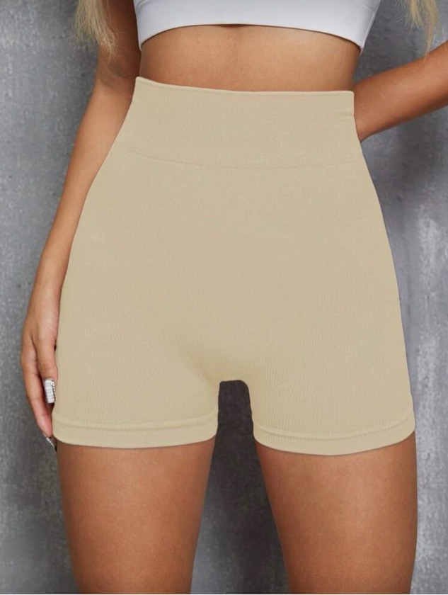 Pantalones cortos de mujer de unicolor para entrenamiento casual