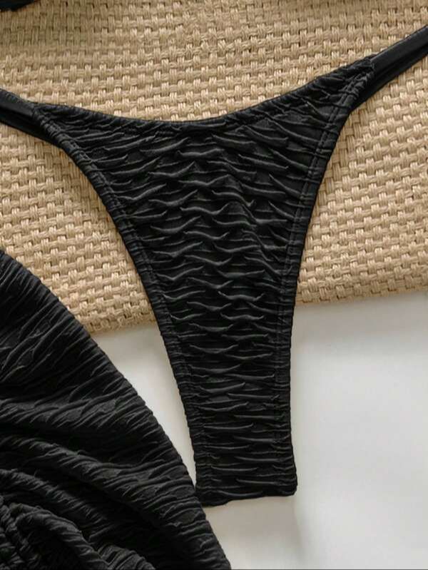 Conjunto de Bikini Negro con Estrella de Mar