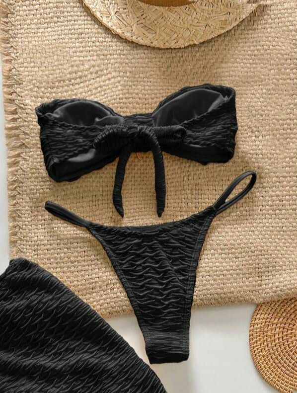 Conjunto de Bikini Negro con Estrella de Mar