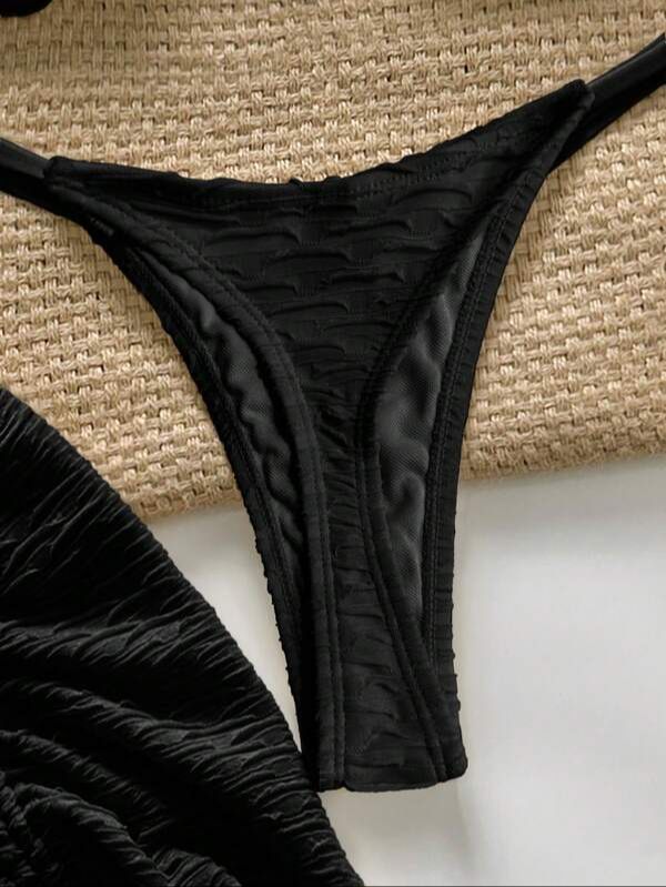 Conjunto de Bikini Negro con Estrella de Mar