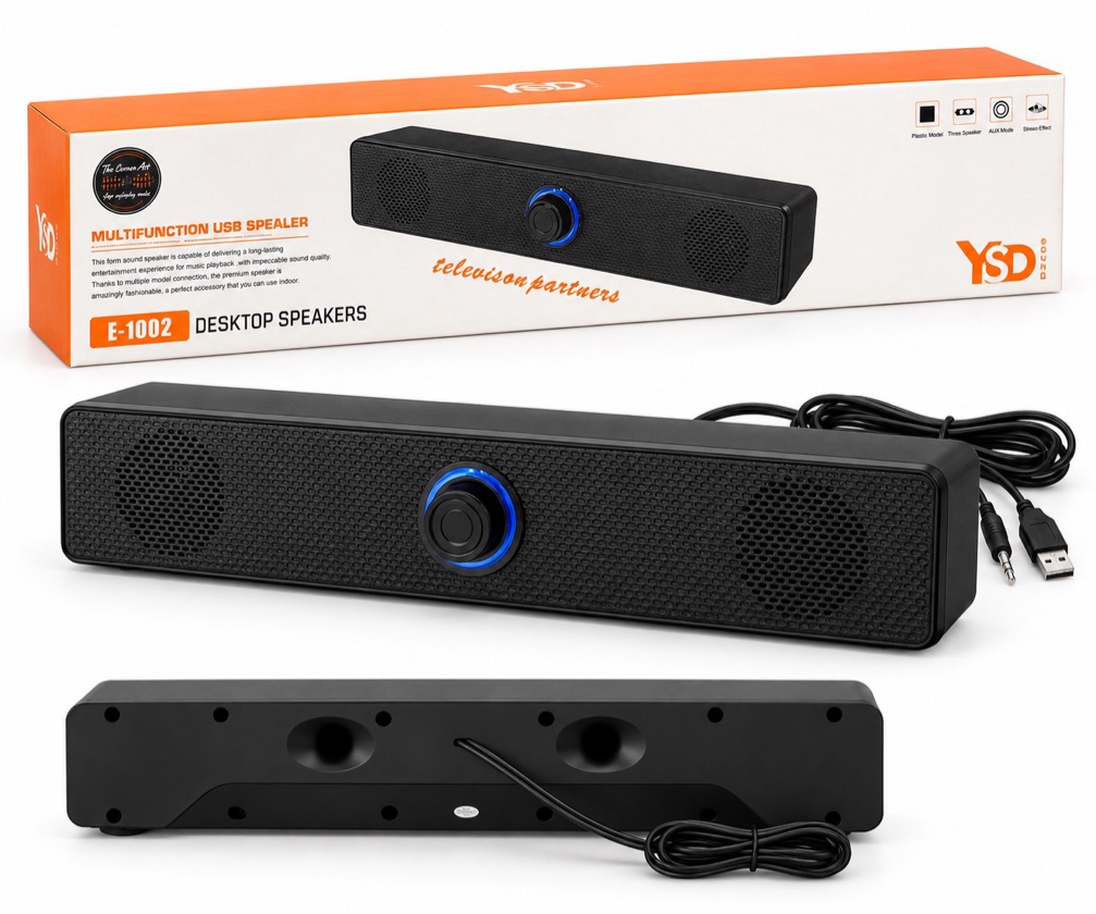 CAIXA DE SOM SOUNDBAR MULTIFUNCIONAL DESKTOP YSD 6W
