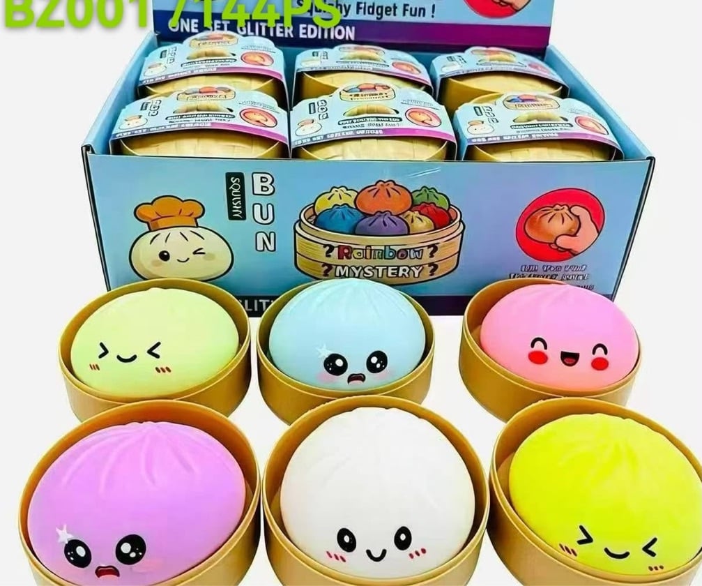 SQUISHY PÃOZINHO MISTERIOSO COLORIDO UND 8,5CM BZ0001