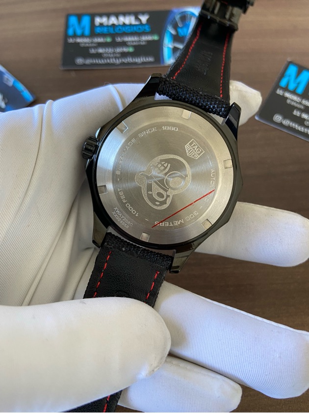 Aquaracer - All Black/Vermelho - Pulseira de nylon