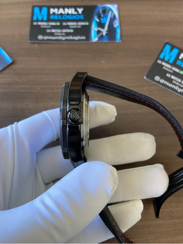 Aquaracer - All Black/Vermelho - Pulseira de nylon