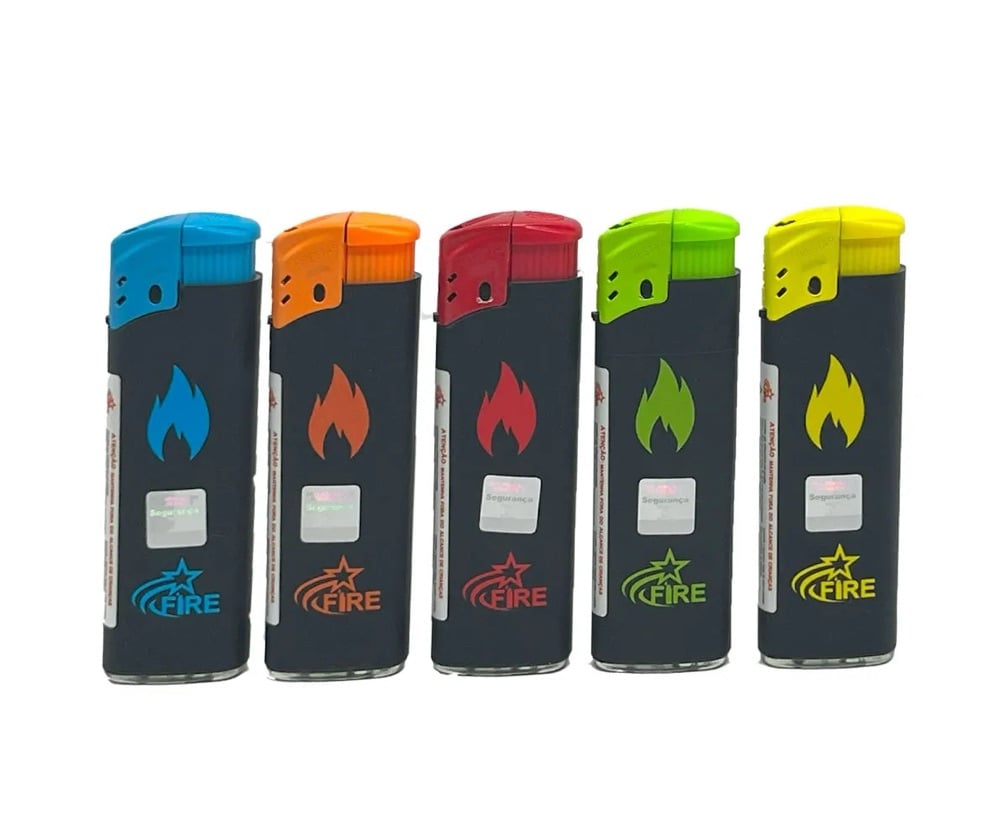 Caixa 25 Isqueiro Elétrico Firestar Wind-Proof FS76E (Chama Colorida)