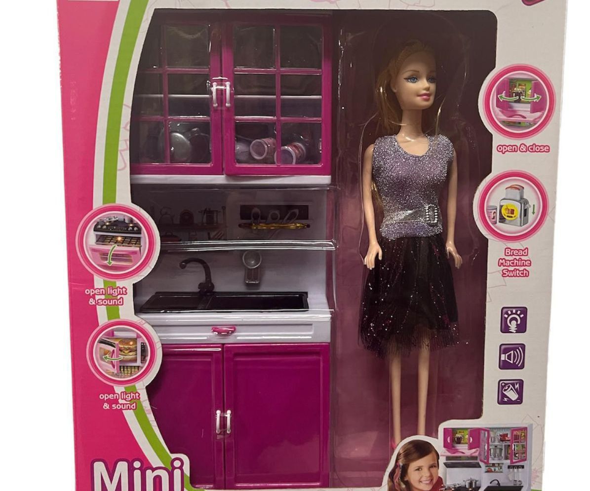 COCINA BARBIE CON SONIDO Y LUCES 🚥💡MEDIDAS DE LA CAJA:
Alto: 36.5 cm.
Profundidad: 8.5 cm.
Ancho: 29 cm.