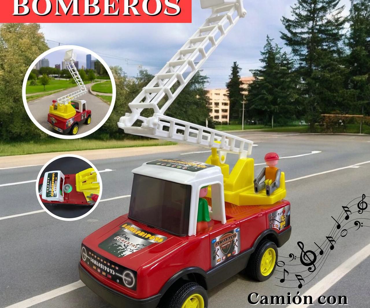 CAMION BOMBEROS 🚒👩🚒
Cuida y protege a la cuidad de los incendios con este increíble camión con sonido y escaleras móviles 🚨
*Incluye*
•2 Bomberos
•Escalera con movimiento
•Sonido de emergencia
*Medida:* 30cm x 13Cm