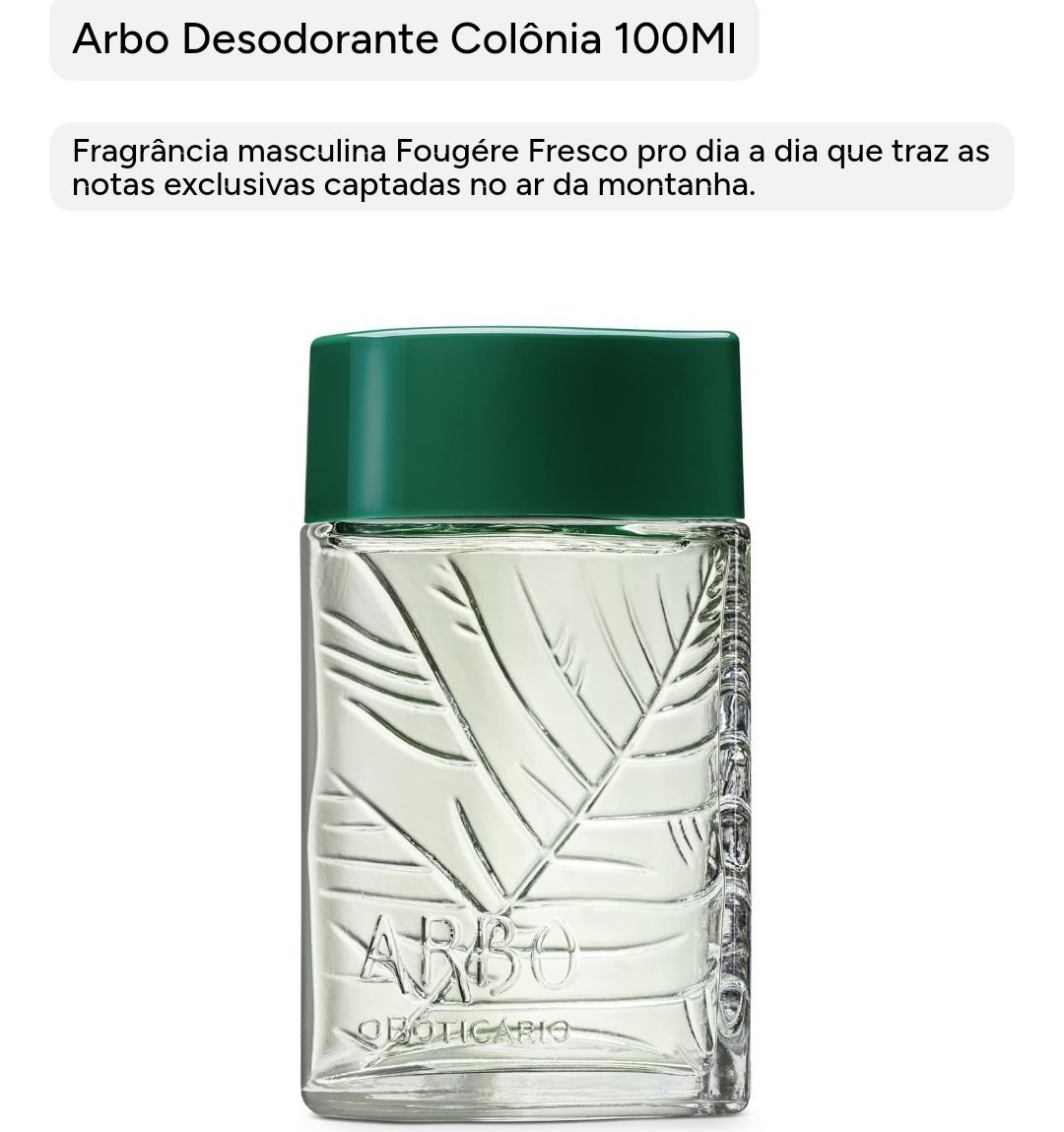 Arbo Desodorante Colônia 100ml