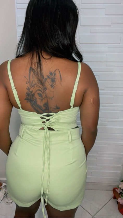 Conjunto Crepe Alfaiataria Alça