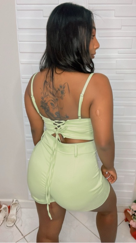 Conjunto Crepe Alfaiataria Alça