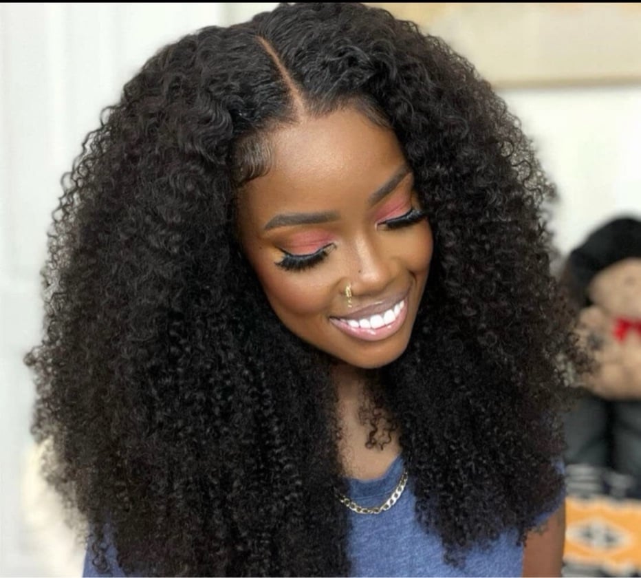 20” Afro Kinky Curly 5*5 HD Closure Wig