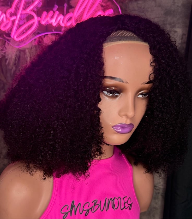 18” Kinky Curly Half wig