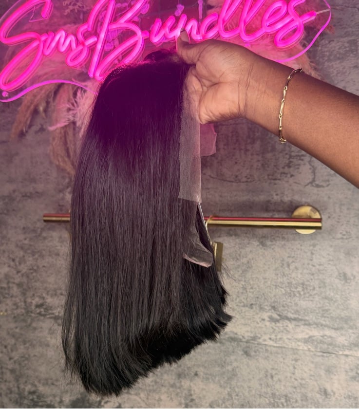 12” straight bob wig 13*6 HD Lace wig