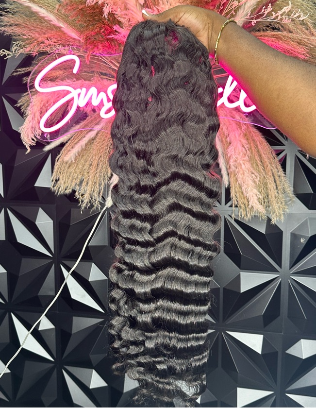 20”Loose Deepwave 5*5 Hd closure wig 200%