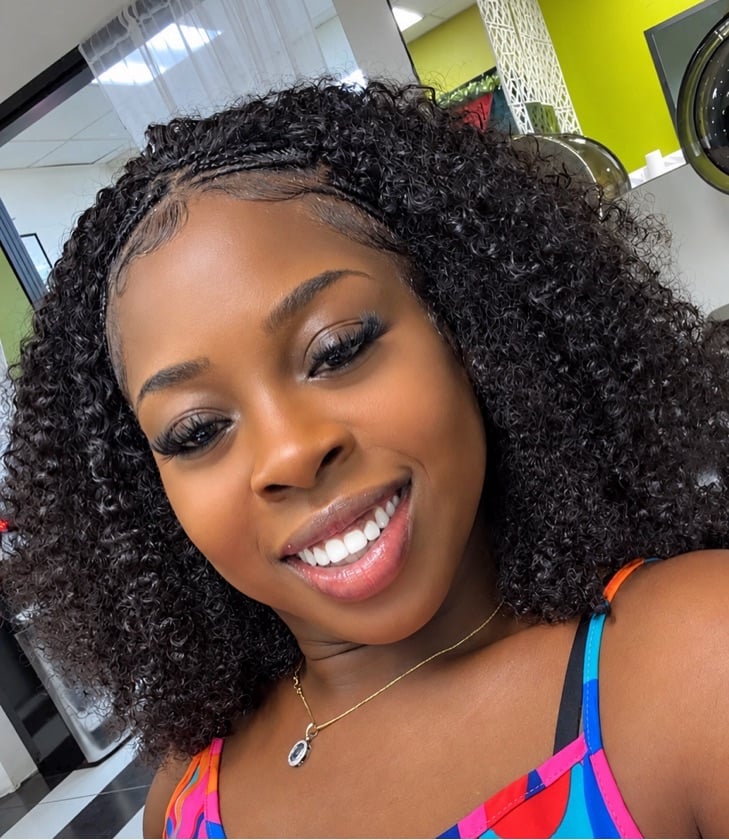 18” Jerry Curly Half Wig