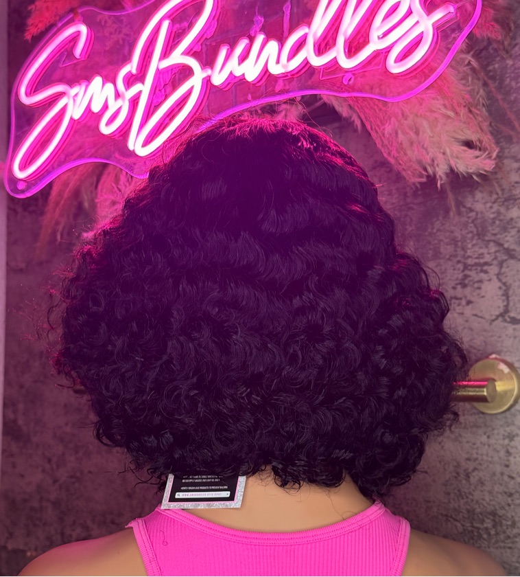 08” curly pixie Wig