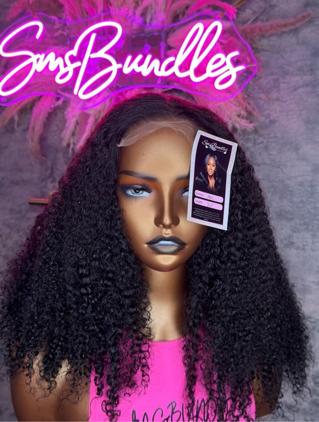 20” Afro Kinky Curly 5*5 HD Closure Wig