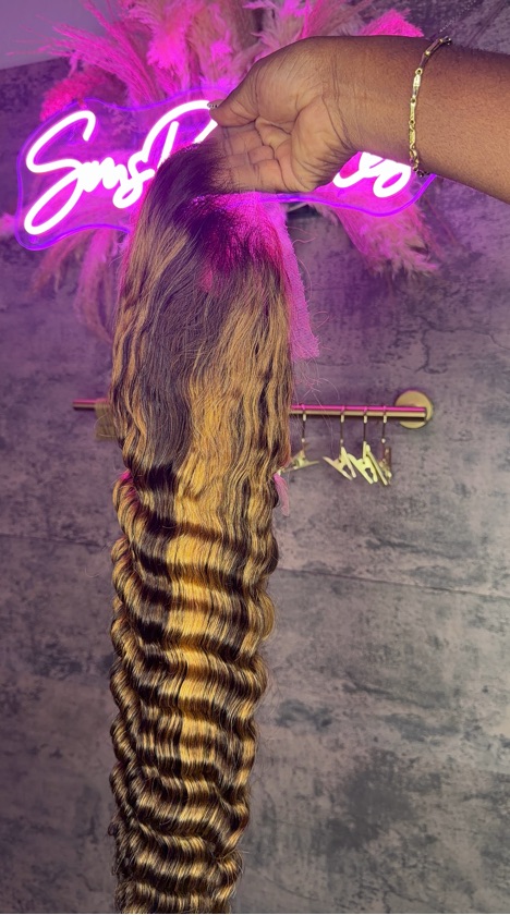 20”Deepwave Highlight 13*4 HD lace wig