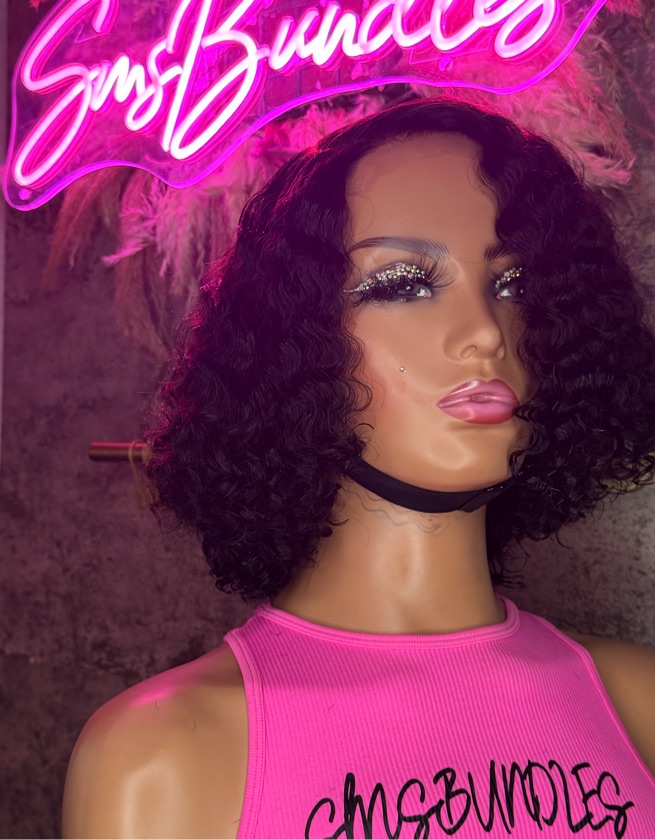 08” curly pixie Wig