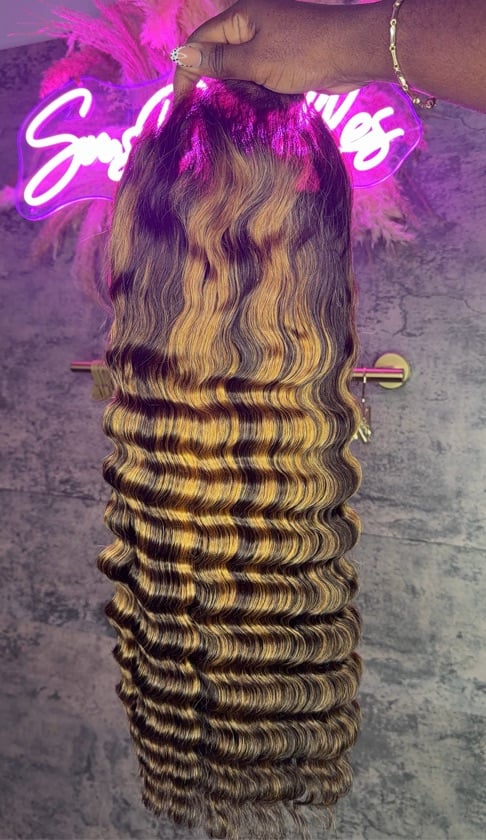 20”Deepwave Highlight 13*4 HD lace wig