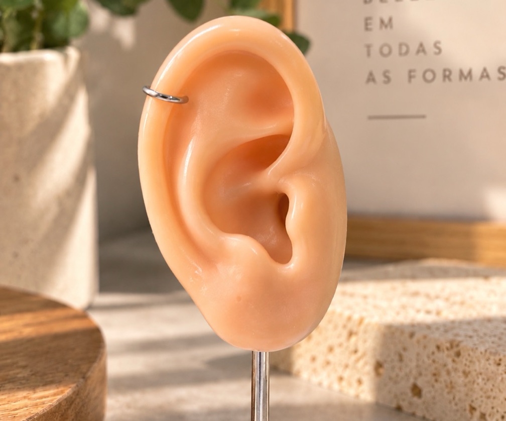 Piercing Argola Clicker 6mm Segmento Articulado Aço Haste 1,2mm