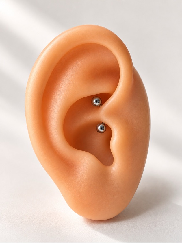 Piercing Microbell Curvo em Titânio