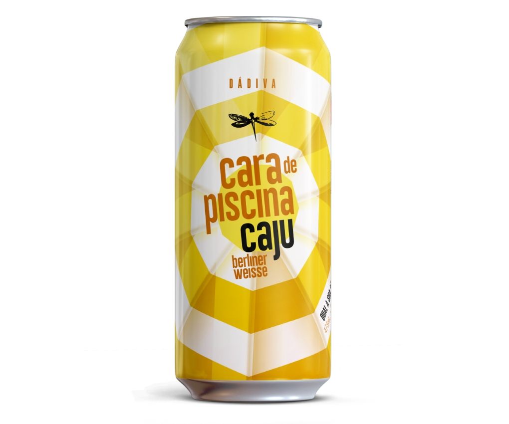 Cerveja Dádiva Cara de Piscina Berliner Wesse Caju Lata 473ml