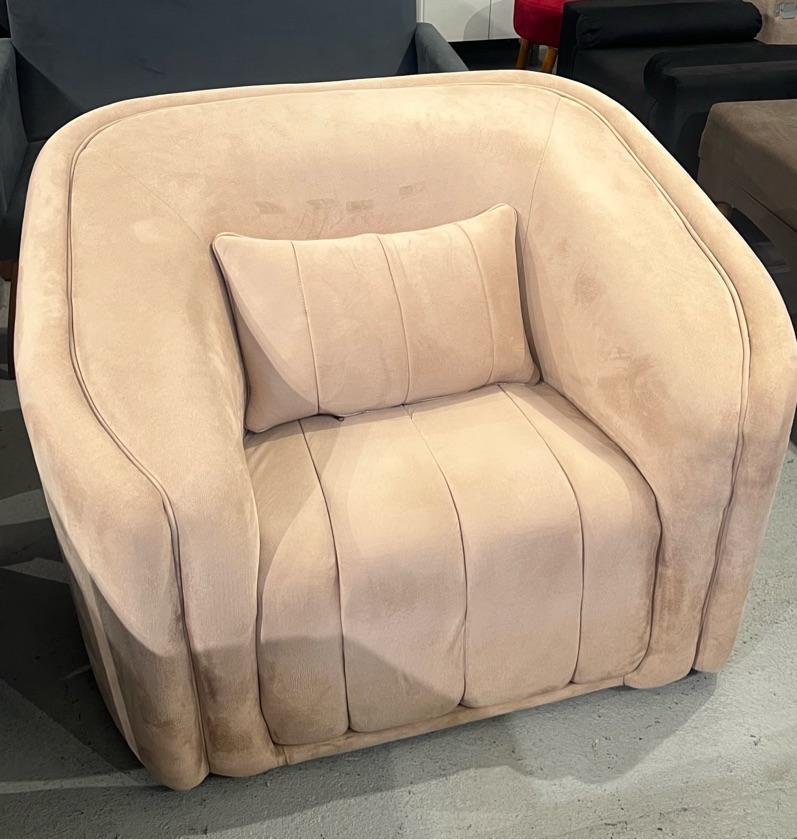 Poltrona Luxo Lilian, Veludo Rosê