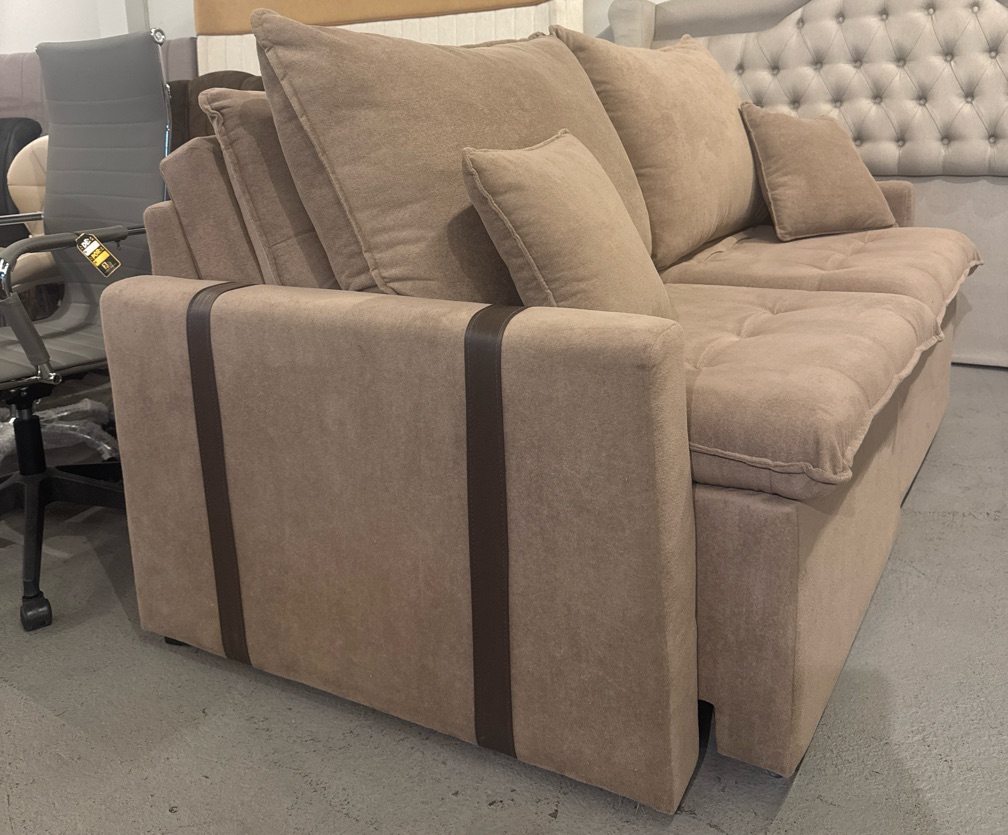 Sofá American, 180cm, Boucle Cappuccino - Showroom