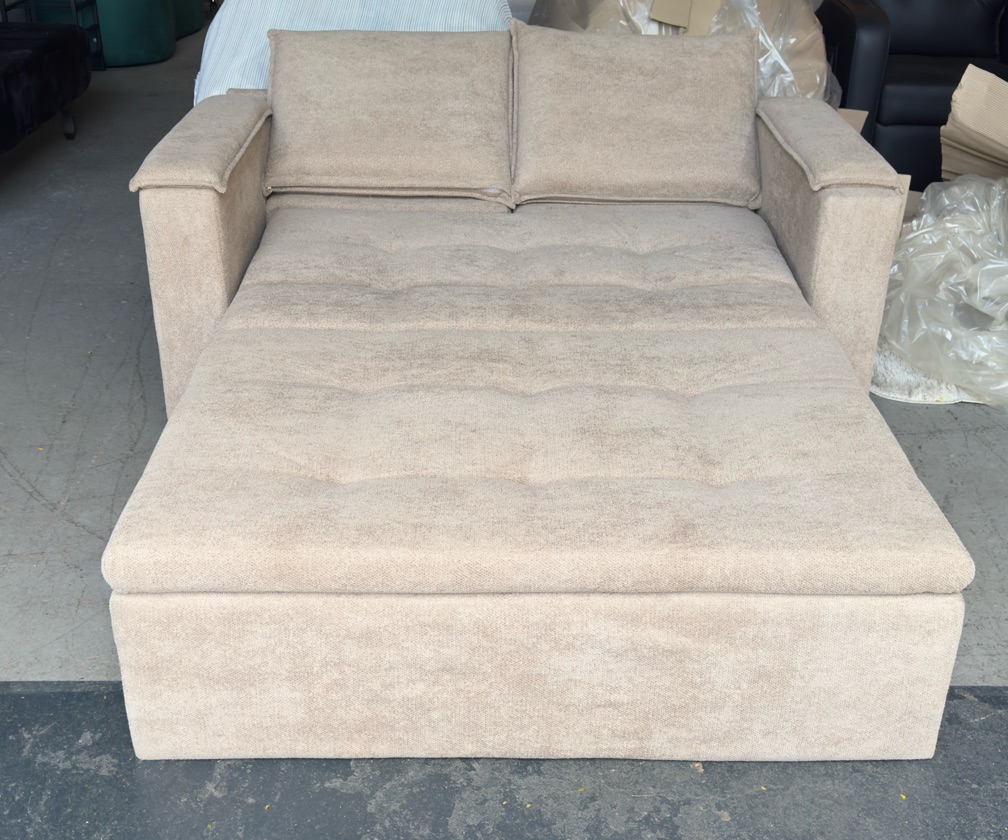 Sofá Cama 1,50mts. Veludo Montijo Chocolate- Showroom