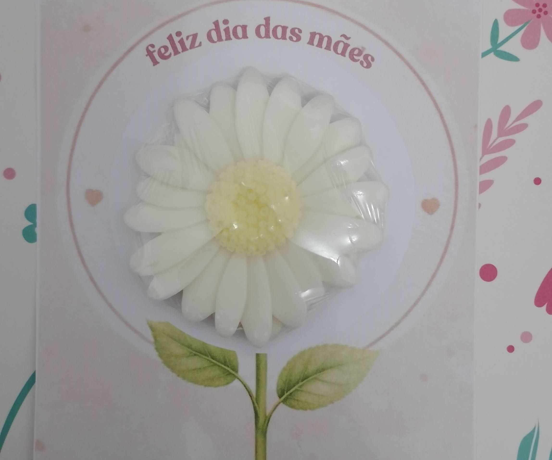Cartão personalizável margarida (sabonete)