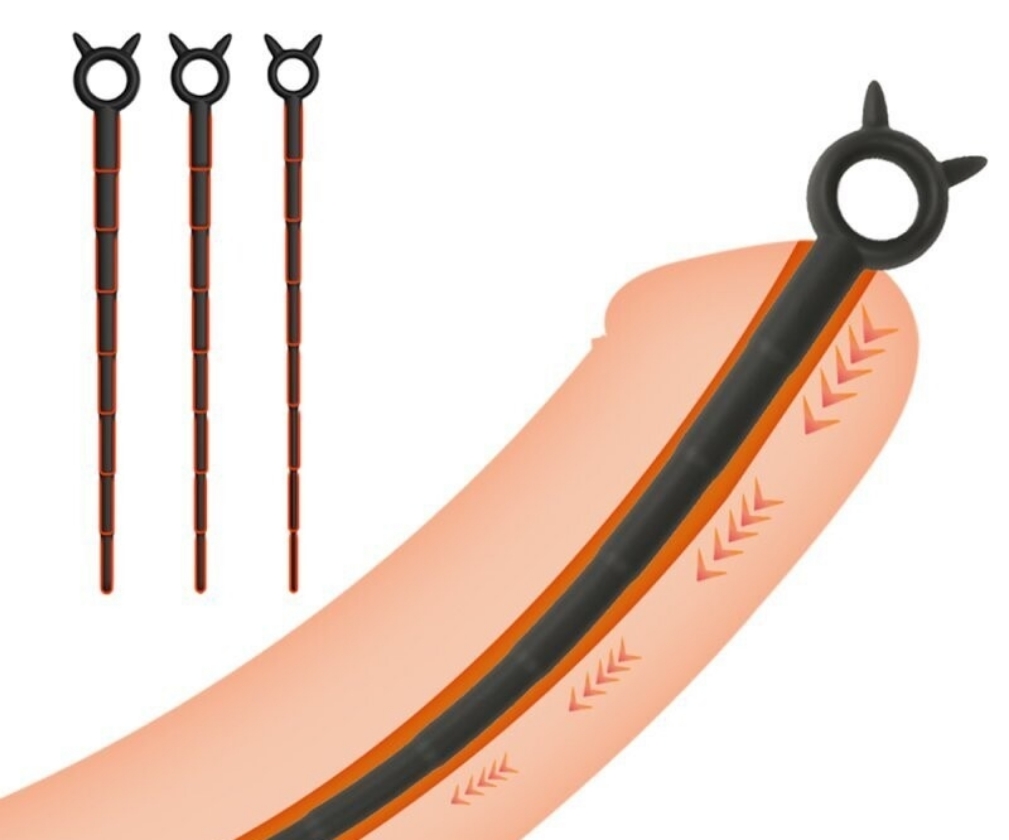Devil Horns Silicone Urethral Sound Dilator