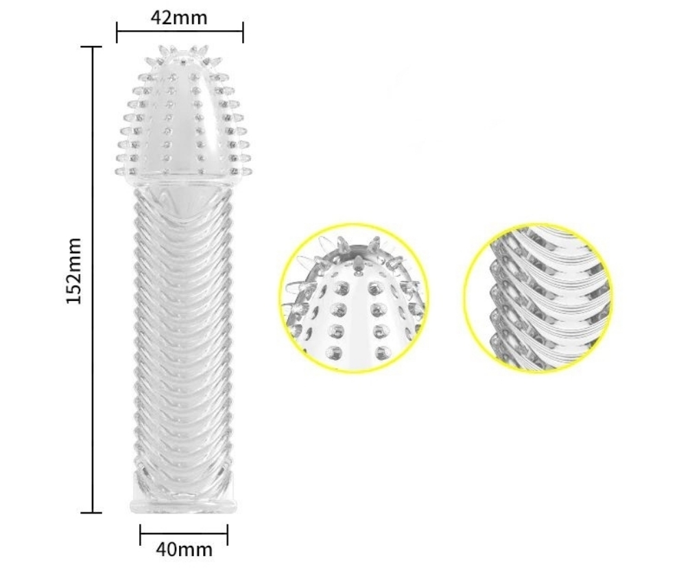Deluxe Stretchy Silicone Penis Sleeve Extender Delay Ejaculation for Men