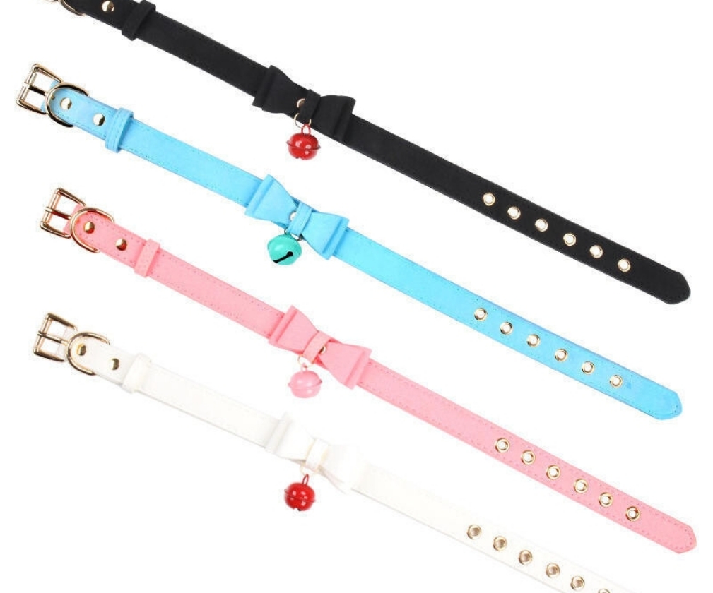 Bow & Bell Kitten Collar BDSM Slave Gear