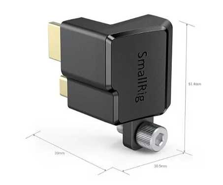 Adaptador L SmallRig HDMI & USB-C Right-Angle P/ BMPCC 4K AAA2700