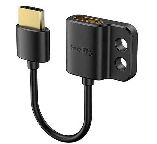 Cabo adaptador Ultra-Slim HDMI Fêmea Para HDMI Macho SmallRig