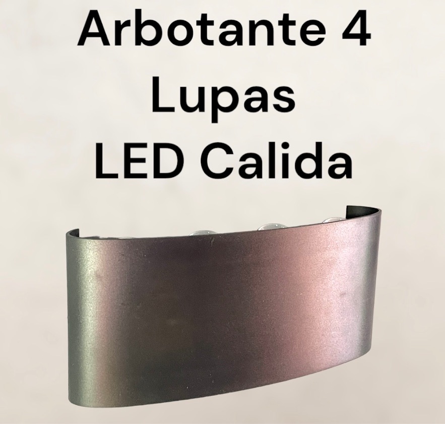 12W Arbotante 4 Lupas PVC Cálido