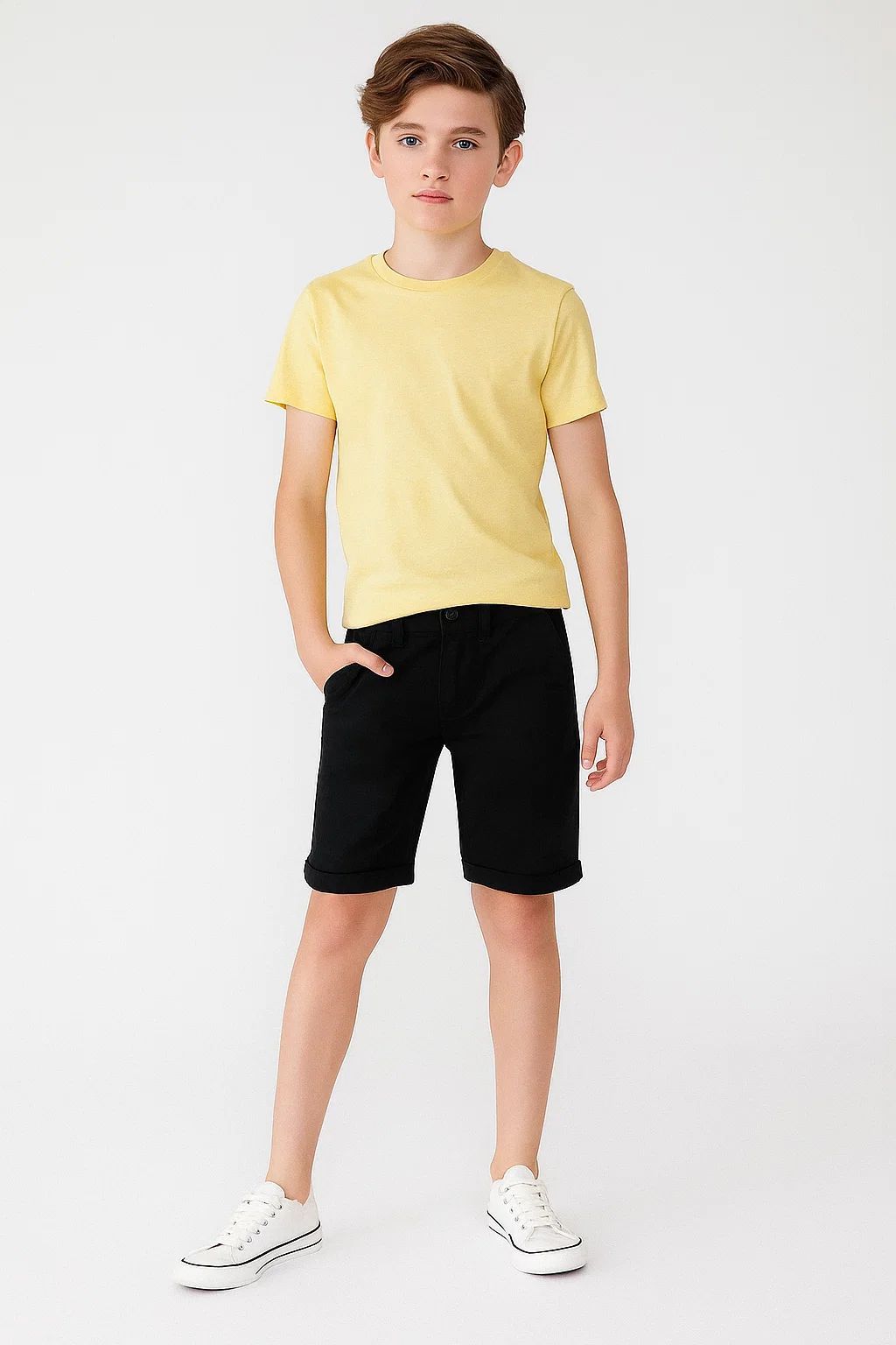 Bermuda infantil masculina sarja TAM: 14A
