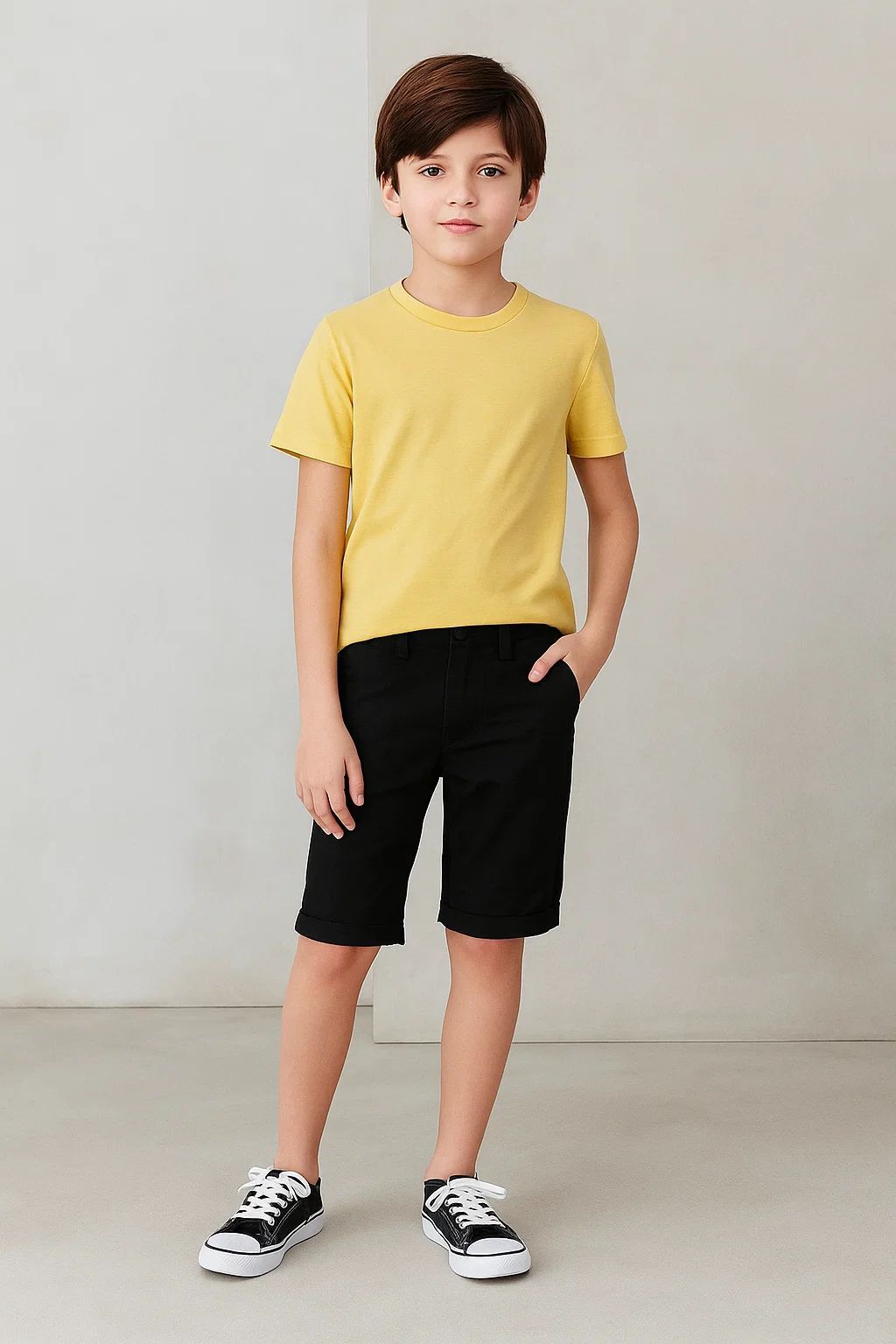 Bermuda infantil masculina sarja TAM: 14A