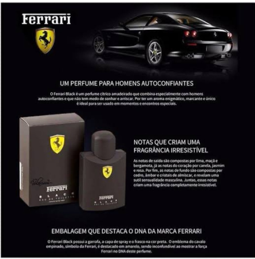 FERRARI BLACK 125ML MASCULINO ORIGINAL