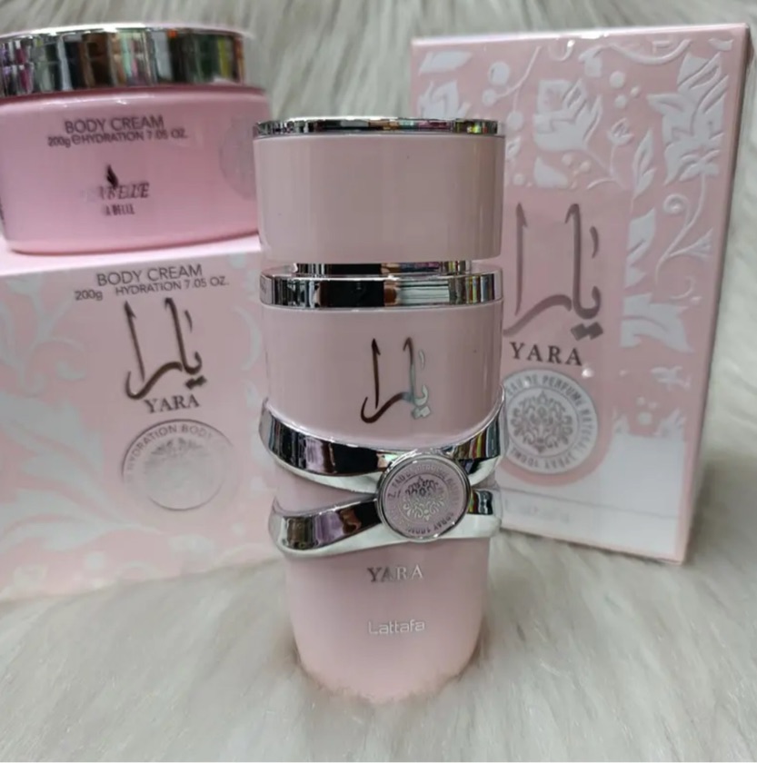 KIT YARA LATTAFA PERFUME YARA 100ML + POTE CREME YARA 200ML