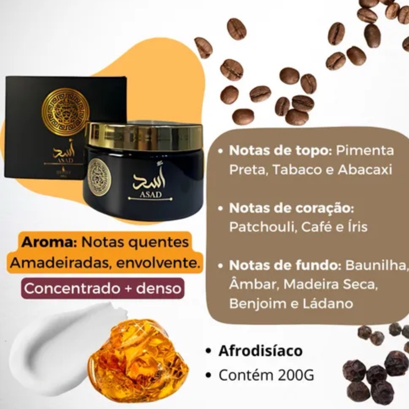 PASTA CREME ASAD LATTAFA MASCULINO ORIGINAL 200ml