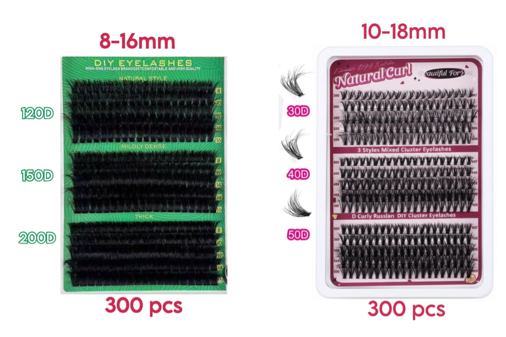 Eyelash Cluster Extension Trays (Med, 10–18mm)