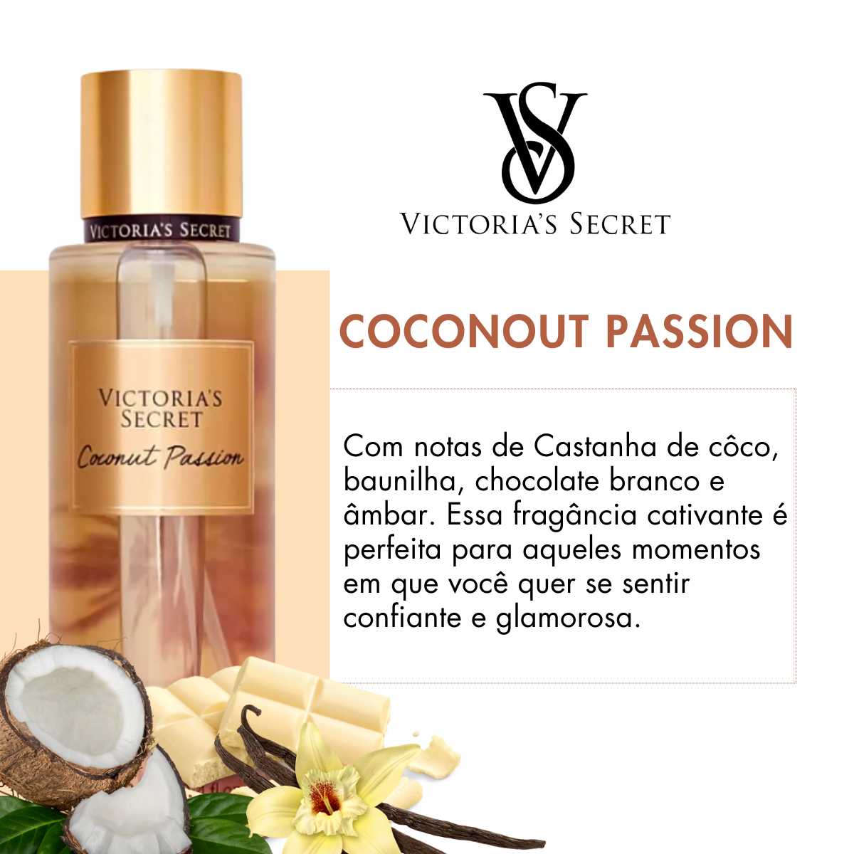 Coconut Passion Body Spray - Spray Corporal Perfumado 250ml - Victoria´s Secret