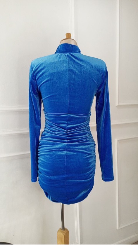 Vestido azul terciopelo