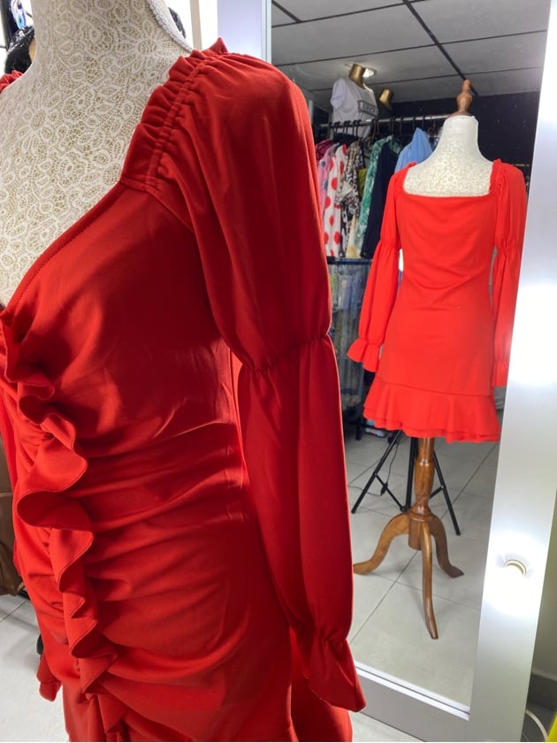 Vestido rojo playero